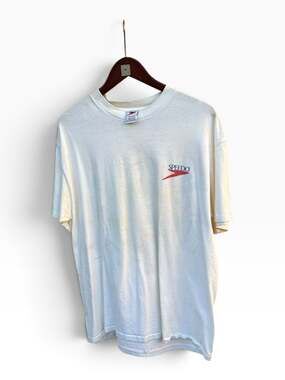 Vintage 90s Speedo Train to Reign Swim Flags Graphic T-Shirt Made in USA XL